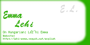 emma lehi business card